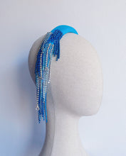 Load image into Gallery viewer, Blue Rain - Rhinestone Headband