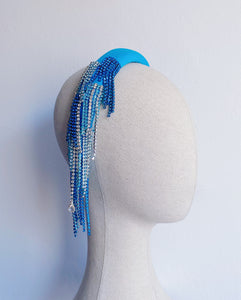 Blue Rain - Rhinestone Headband