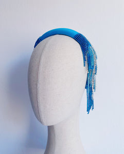 Blue Rain - Rhinestone Headband