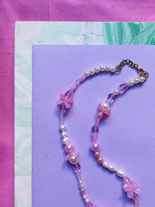 Rosy Pinks - Pearly Necklace