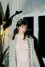 Load image into Gallery viewer, bridal, rhinestones, wedding headpiece, headpiece, bespoke, millinery, flower headpiece,