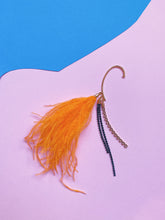 Load image into Gallery viewer, Orange Feather Ear-Cuff - SINGLE