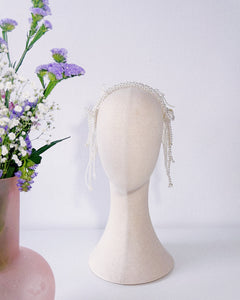 Pearl Bow Tassel Headband