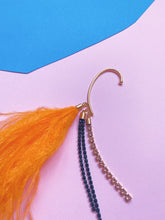 Load image into Gallery viewer, Orange Feather Ear-Cuff - SINGLE