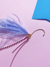 Load image into Gallery viewer, Dust Blue Feather Ear-Cuff - SINGLE