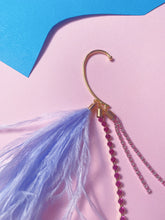 Load image into Gallery viewer, Dust Blue Feather Ear-Cuff - SINGLE