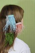 Load image into Gallery viewer, SMALL Feather Hairclips -  Blue, Blush + Moss