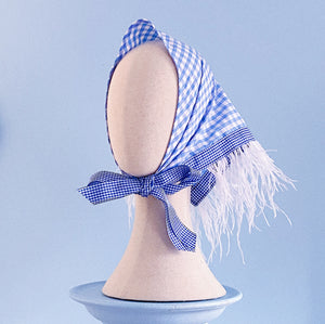 Mediterranean Blue - Gingham Bandana