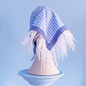 Mediterranean Blue - Gingham Bandana