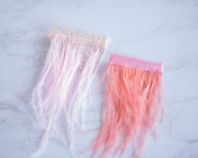 Load image into Gallery viewer, MEDIUM Feather Hairclips -  Pink + Blush